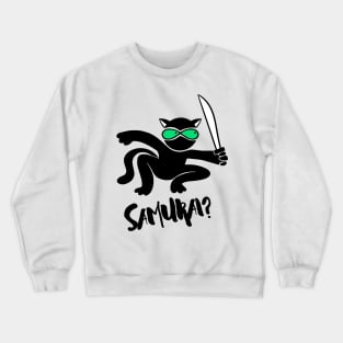Samurai Cat desig Crewneck Sweatshirt